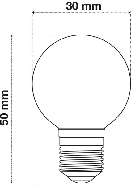 1W Top Gece LED Ampul (Kırmızı)