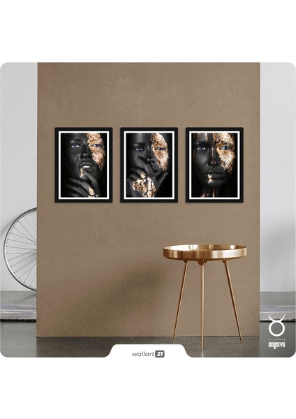 3 Parça Çerçeve Görünümlü Mdf Set Tablo WALLART21