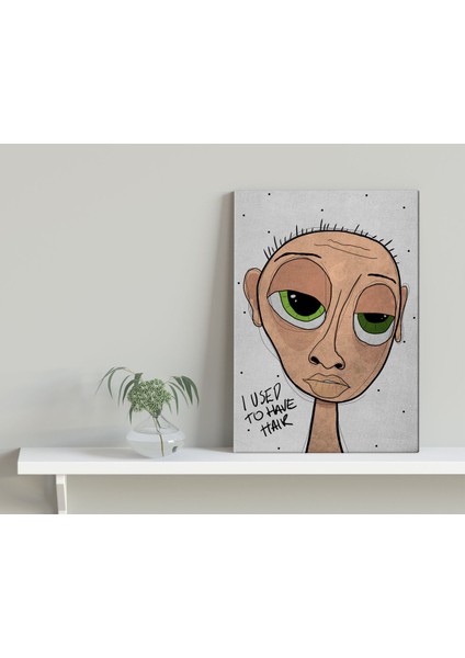 Home The Lazy People Collection Bald Guy Tasarımlı Kanvas Tablo 30X50CM-1