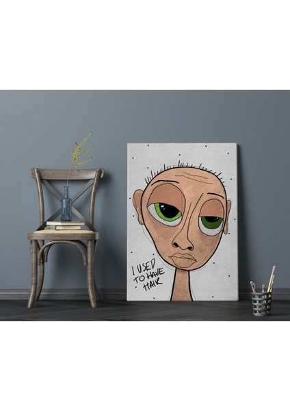 Gift The Lazy People Collection Bald Guy Tasarımlı Kanvas Tablo 70X100CM-1
