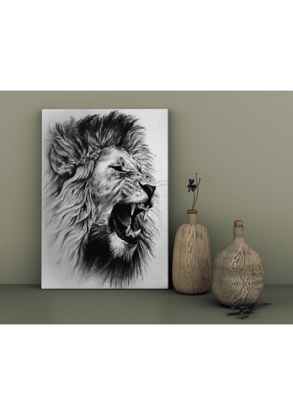 Gift Lion Tasarımlı Kanvas Tablo 30X50CM-1