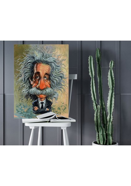 Gift Albert Einstein Tasarımlı Kanvas Tablo 50X70CM-1