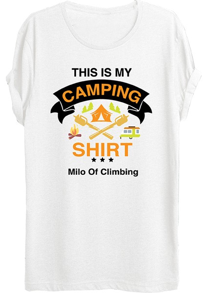 Bath Kamp Temalı Baskılı T-Shirt-W