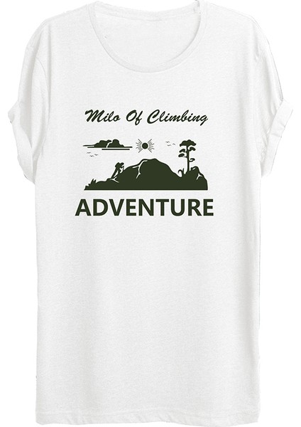 Milo Of Climbing Turri Kamp Temalı Baskılı T-Shirt-W