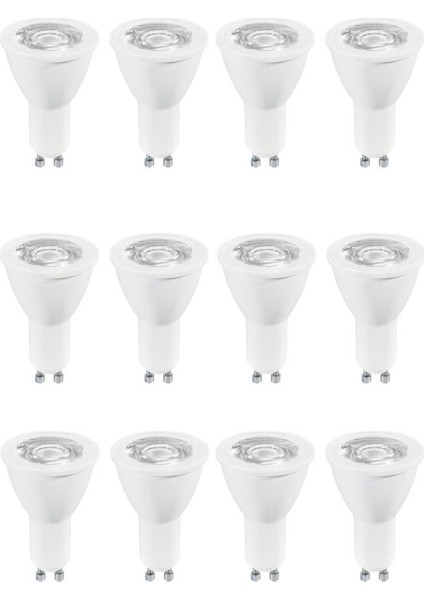 Ledvalue 5W (50W) LED Spot Ampul GU10 Gün Işığı 12'li