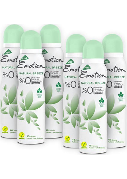 Natural Breeze Deodorant 6 x 150 ml