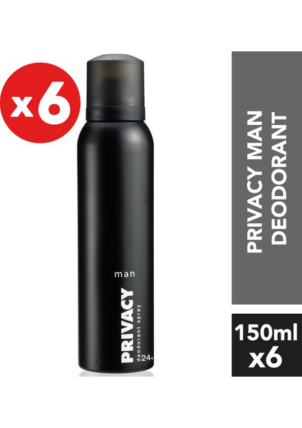 Men Erkek Deodorant 6'lı 150 ml