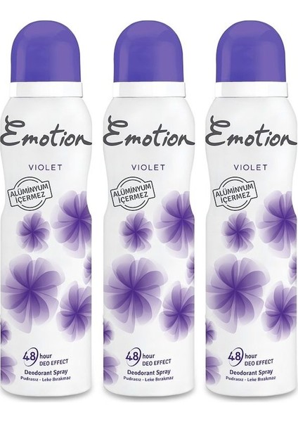 Violet Kadın Deodorant 150 ml 3'lü