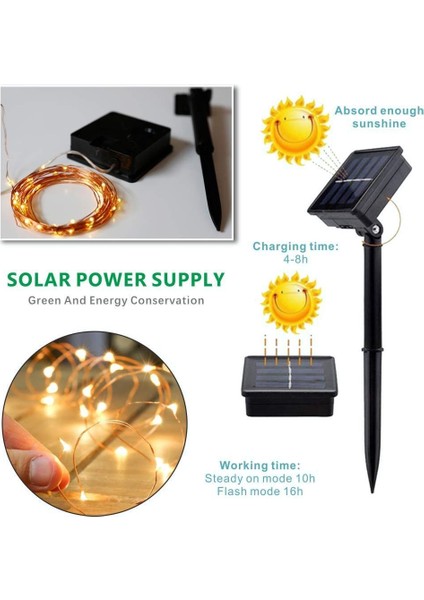 Solar Güneş Enerjili Dışbahçe Aydınlatma Su Geçirmez 20METRE200LED fiyatları