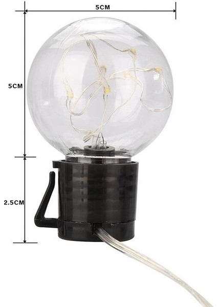 Solar 10 LED Ampül 8 Mod Güneş Enerjili Dış Bahçe Aydınlatma Dekorasyon Günışığı 3,5 M