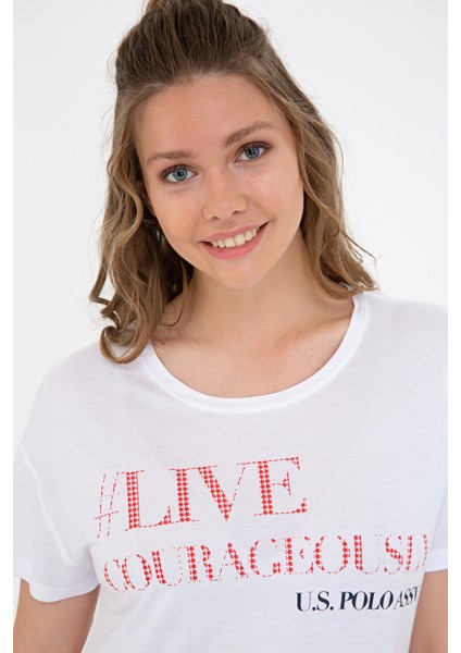 Kadın Beyaz T-Shirt 50234676-VR013 fiyatları