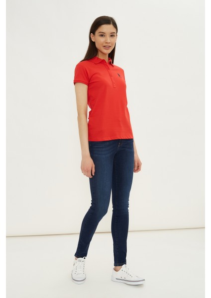 Kadın Açık Kırmızı Basic T-Shirt