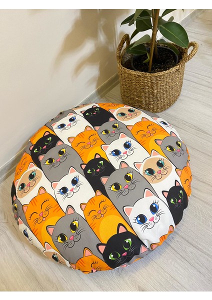 Müber Kedi Baskılı Yatak