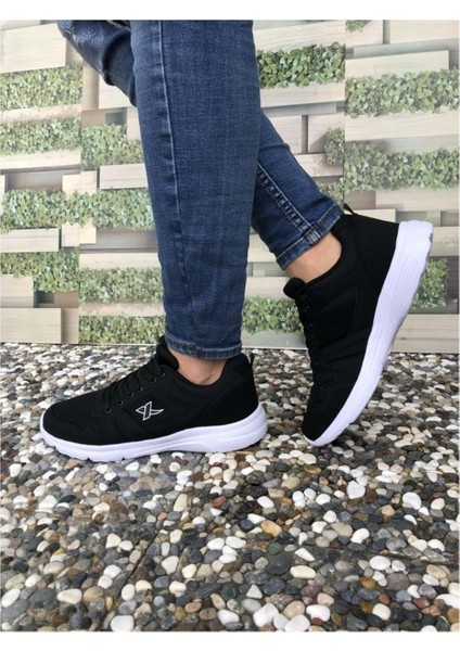 Xstep Siyah Beyaz Erkek Büyük Numara Yürüyüş Koşu Spor Ayakkabı - Xstep - Siyah - 47
