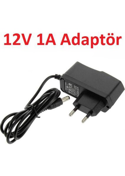 12V 1A Adaptör LED Modem Mini Uydu - Dijital Termostat Kuluçka Akvaryum Adaptörü 5.5*2.5-2.1mm