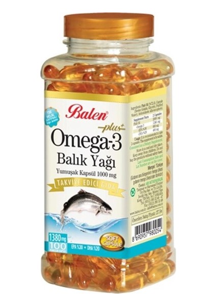 Balen Omega 3 Balık Yağı Yumuşak Kapsül 1000 Mg