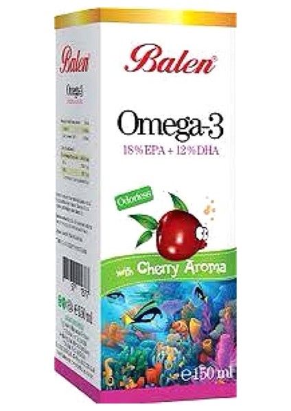 Omega 3 Balık Yağı Vişne Aromalı 150 ml