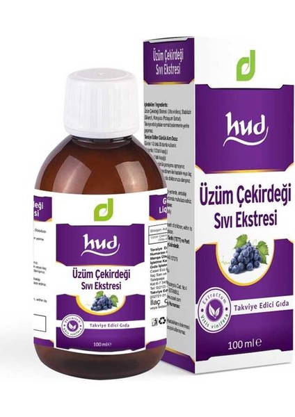 Hud Üzüm Çekirdeği Sıvı Ekstresi 100 ml