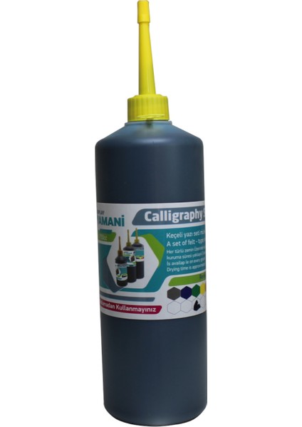 Keçeli Yazı Seti Market Kalemi Mürekkebi 1000 ml Yeşil
