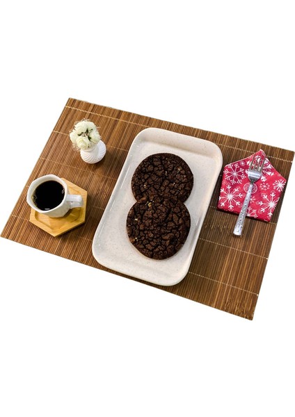 Bambu Hasır Amerikan Servis Tabak Altlığı 12 Adet