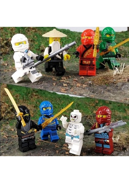 edlyy  Ninjago 8 Li Mini Figür Set Skyblue Süper