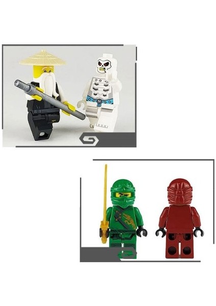 edlyy  Ninjago 8 Li Mini Figür Set Skyblue Süper