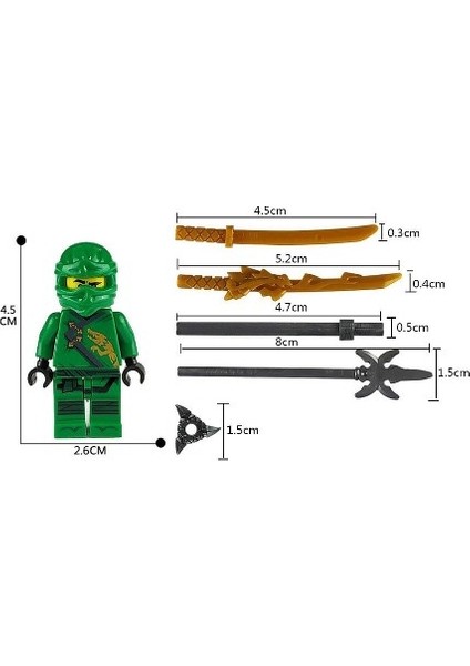 edlyy  Ninjago 8 Li Mini Figür Set Skyblue Süper