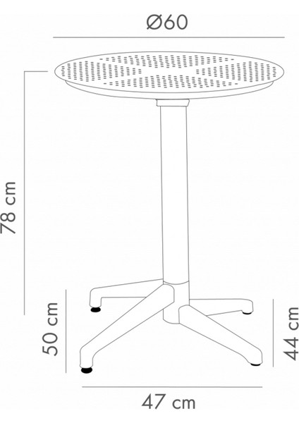 Moon 60CM Yuvarlak Katlanır Bahçe Balkon Masası fırsatları