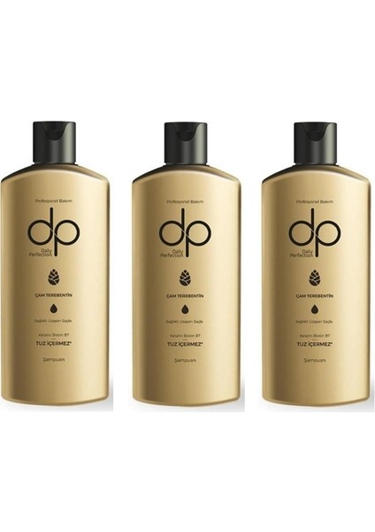 Daily Perfection Tuzsuz Şampuan 3X250 ml Çam Terebentin