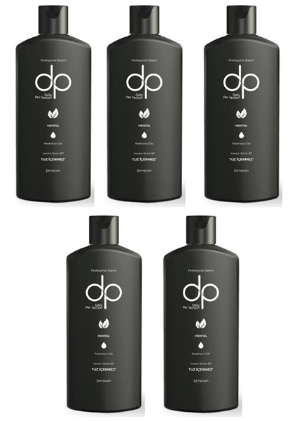 Tuzsuz Şampuan 5X250 ml Mentol Ferahlatıcı Etki