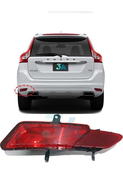 Volvo XC60 Arka Tampon Reflektör Sis Farı Sol 2014 2015 2017