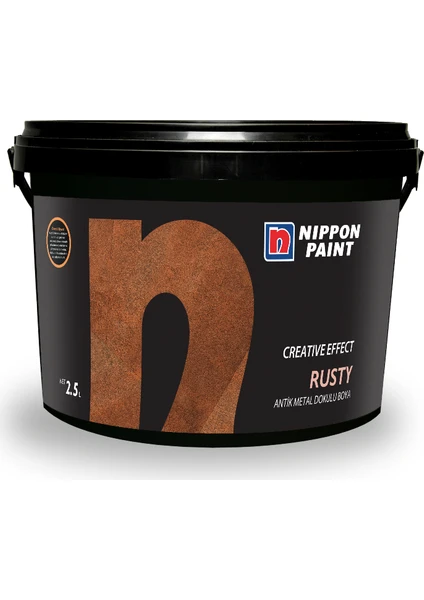 Nippon Rusty Gümüş Antik Metal Dokulu Efekt Boya 2.5 Lt