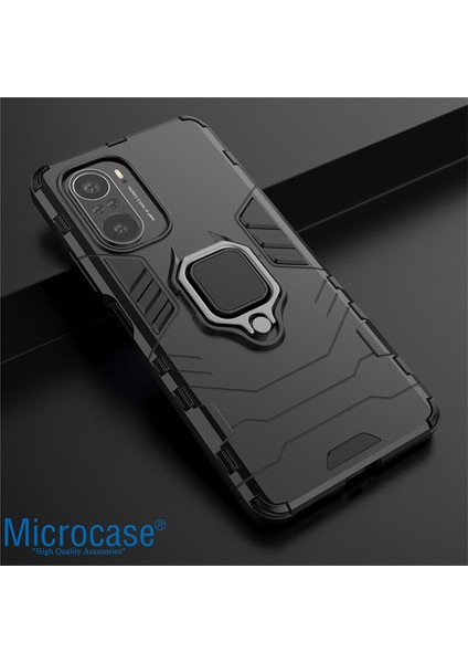 Xiaomi Poco F3 Batman Serisi Yüzük Standlı Armor Kılıf - Siyah fiyatları