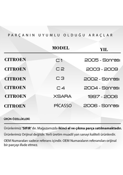 Citroen Için Simplex Uzaktan Kumanda Anahtar Düğmesi Kabı-Logolu
