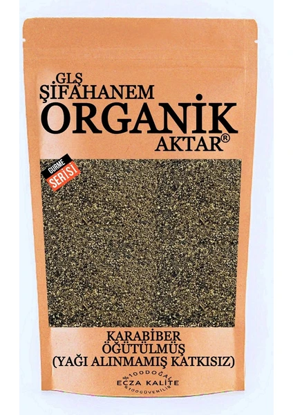 GLŞ Şifahanem Organik Aktar Karabiber Öğütülmüş Yağı Alınmamış 250 gr