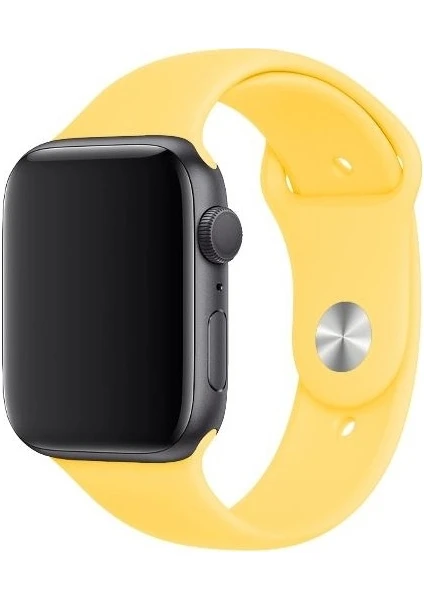 Apple Watch Uyumlu 42MM Silikon Kordon-Sarı