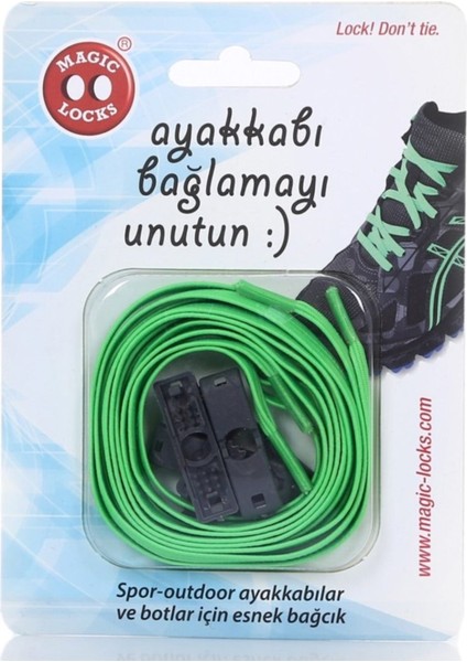 Unisex Yeşil Günlük Ayakkabı Bağcığı 16B1