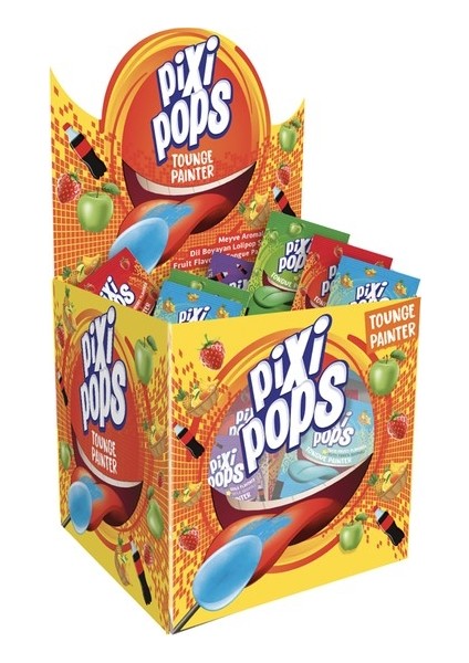 PixiPops Dil Boyayan Yassı Lolipop