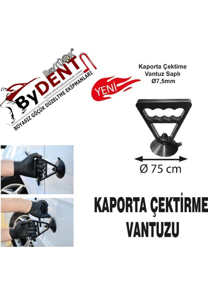 Pdr Manuel Kaporta Çektirme Saplı Vantuz 75MM