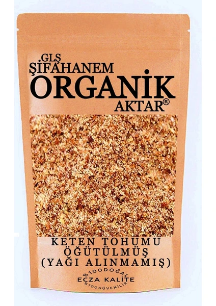 GLŞ Şifahanem Organik Aktar Keten Tohumu Toz Yağı Alınmamış 250 gr