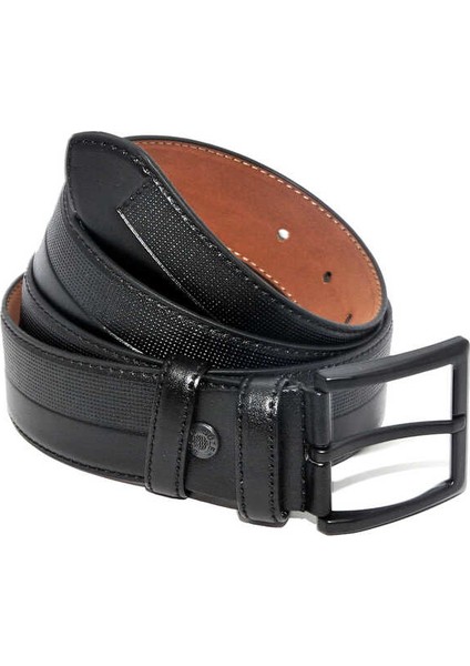 Siyah Suni Deri Desenli 4 Cm.lik Klasik Kemer - 7400-01-21M modelleri