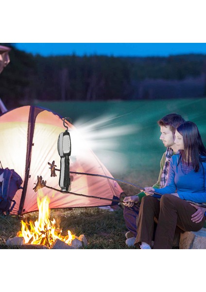 Mobile MST1000 52 LED 360° Kablosuz Şarj Edilebilir Çalışma Kamp Seyahat Tamir Lambası-Siyah