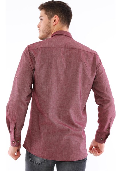 G723 Dewberry Erkek Gömlek-Bordo fiyatları