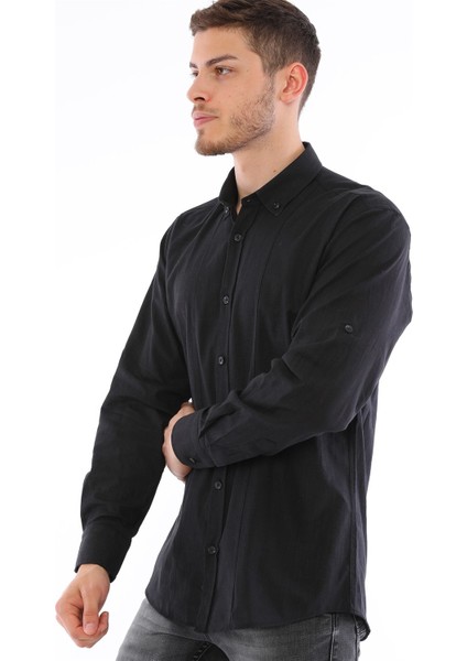 G721 Dewberry Erkek Gömlek-Siyah fırsatları