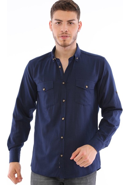 G722 Dewberry Erkek Gömlek-Lacivert fiyatları