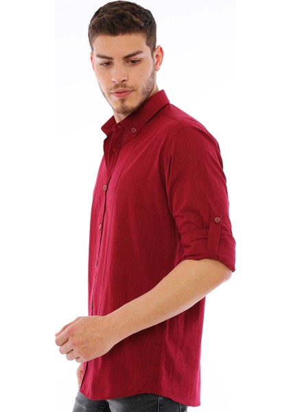 G721 Dewberry Erkek Gömlek-Bordo indirimleri