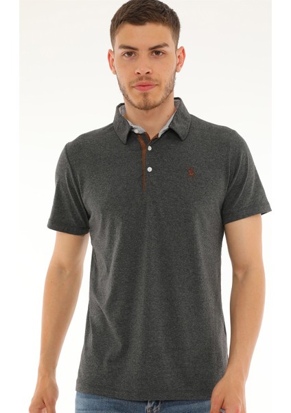 T8582 Dewberry Erkek T-Shirt-Antrasit