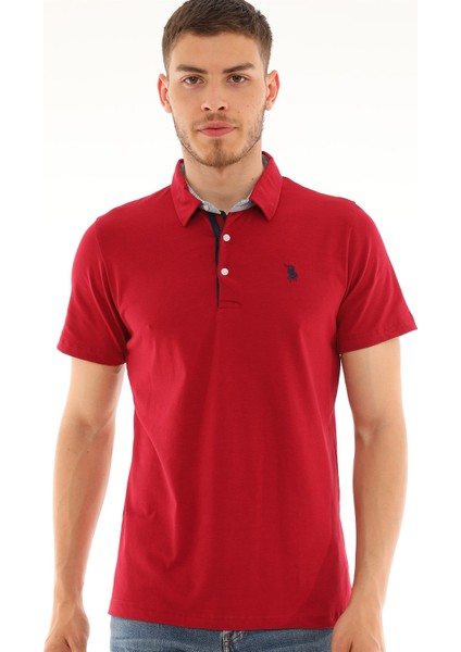 T8582 Dewberry Erkek T-Shirt-Bordo