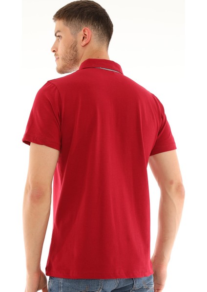 T8582 Dewberry Erkek T-Shirt-Bordo