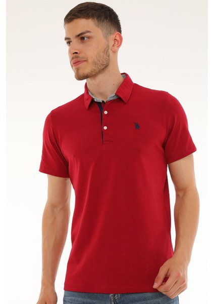 T8582 Dewberry Erkek T-Shirt-Bordo